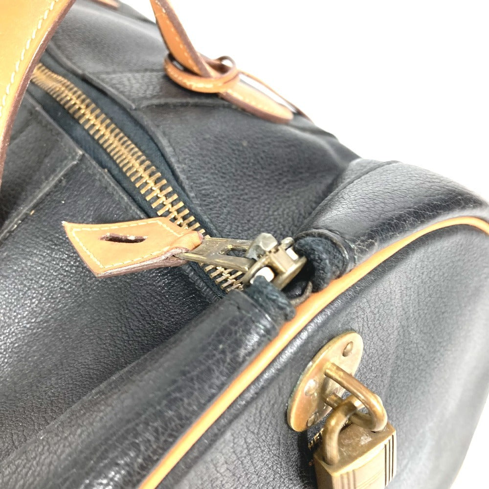 HERMES ヴィンテージ アールディ トラベルバッグ 旅行バッグ カバン ハンドバッグ 筒形 バイカラー ボストンバッグ アルデンヌ ユニセックス ブラック