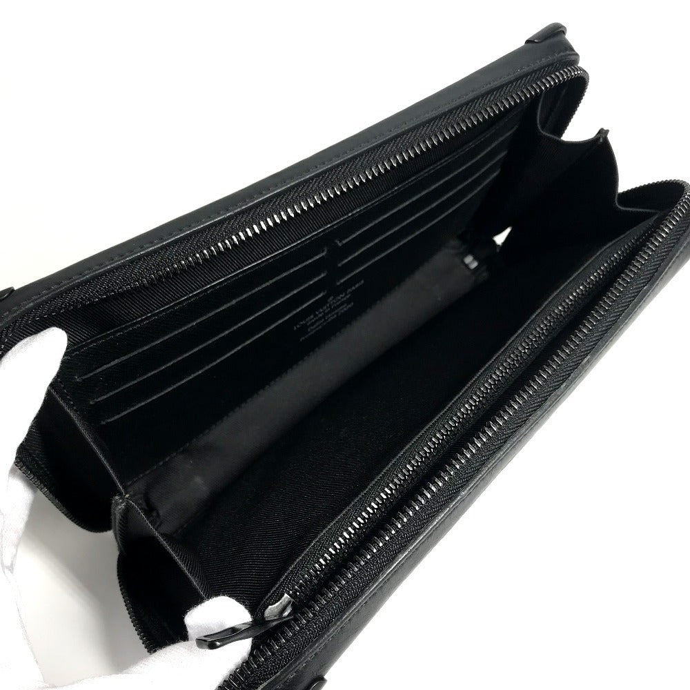 LOUIS VUITTON M45061 モノグラム・タフタージュ ソフトトランク・クラッチ セカンドバッグ ポーチ ストラップ付 クラッチバッグ モノグラムキャンバス ユニセックス ブラック