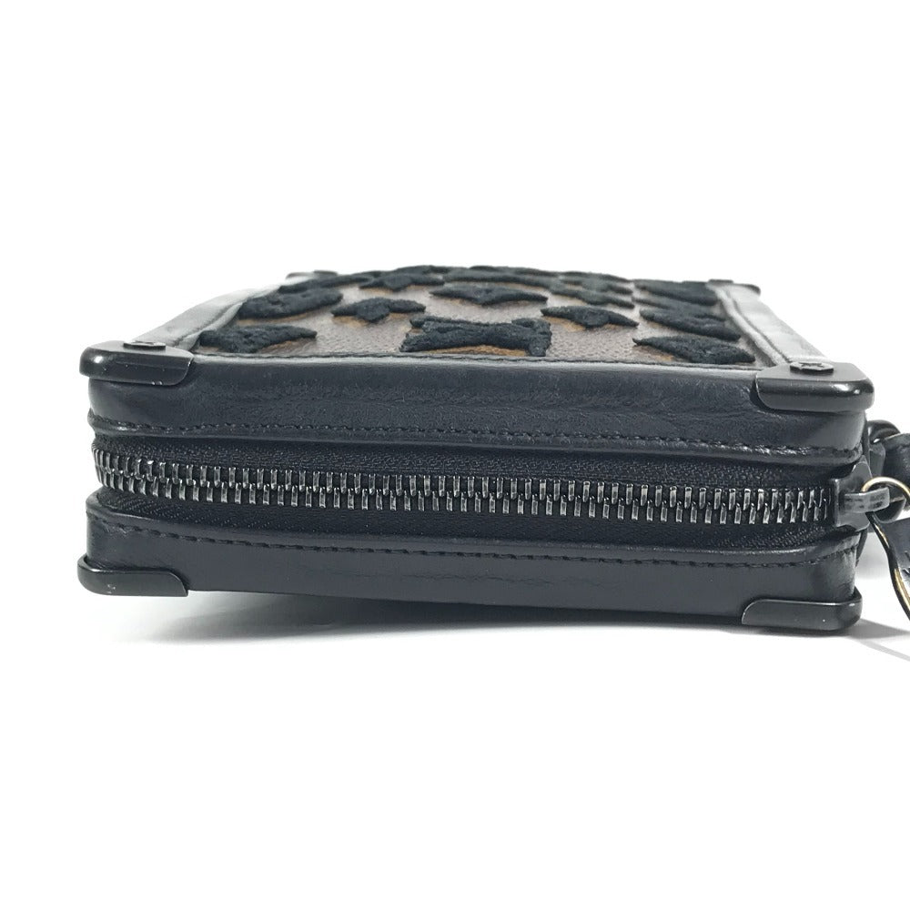 LOUIS VUITTON M45061 モノグラム・タフタージュ ソフトトランク・クラッチ セカンドバッグ ポーチ ストラップ付 クラッチバッグ モノグラムキャンバス ユニセックス ブラック