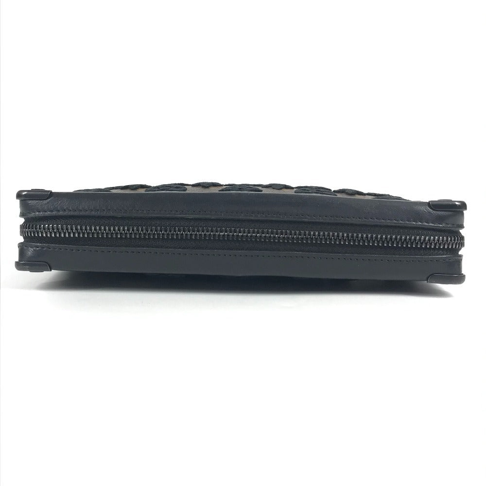 LOUIS VUITTON M45061 モノグラム・タフタージュ ソフトトランク・クラッチ セカンドバッグ ポーチ ストラップ付 クラッチバッグ モノグラムキャンバス ユニセックス ブラック