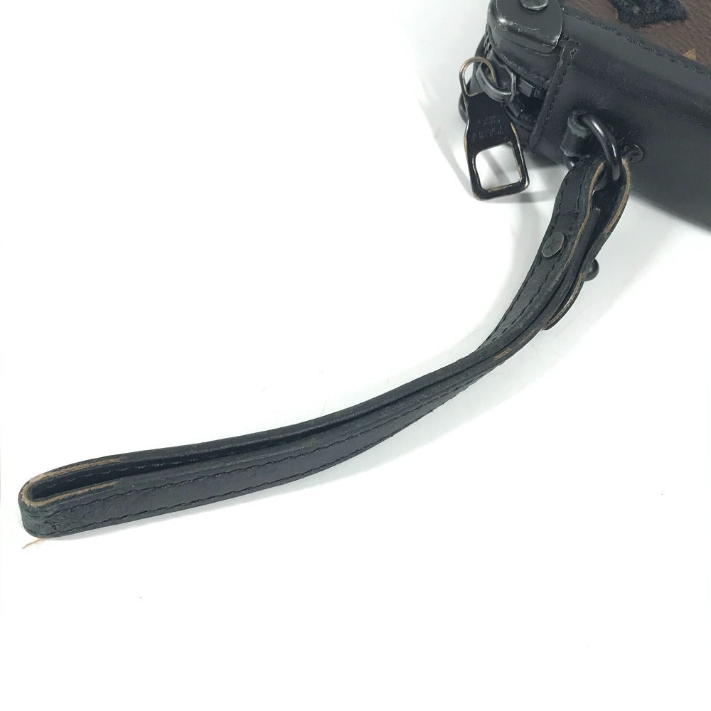 LOUIS VUITTON M45061 モノグラム・タフタージュ ソフトトランク・クラッチ セカンドバッグ ポーチ ストラップ付 クラッチバッグ モノグラムキャンバス ユニセックス ブラック