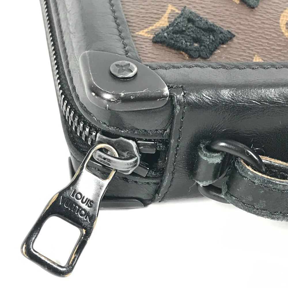 LOUIS VUITTON M45061 モノグラム・タフタージュ ソフトトランク・クラッチ セカンドバッグ ポーチ ストラップ付 クラッチバッグ モノグラムキャンバス ユニセックス ブラック