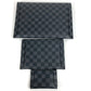 Louis Vuitton N60255 Damier Graphite Alpha Triple Pouch 3 Piece Set Bag Pouch Flap Kad Kedua Kad Kad Dompet Klac Bag Damier Graphite Canvas Unisex Hitam