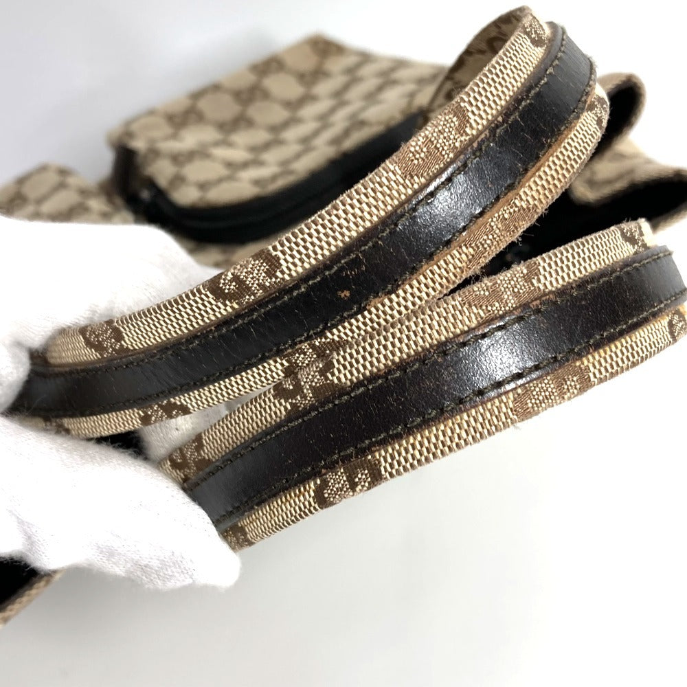 GUCCI 002・1080 GG Logo Bag Tote Bag Handbag GG Canvas/Leather Unisex Beige