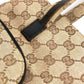 GUCCI 002・1080 GG Logo Bag Tote Bag Handbag GG Canvas/Leather Unisex Beige