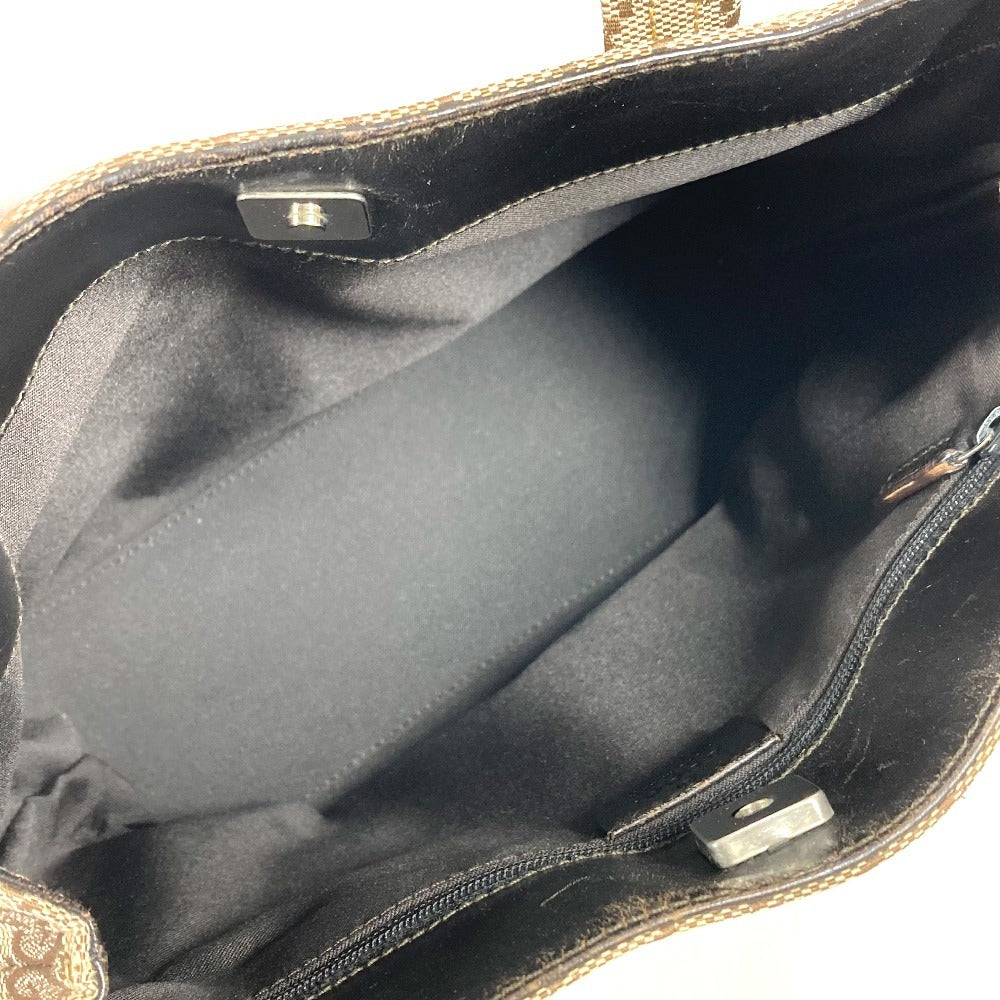 GUCCI 002・1080 GG Logo Bag Tote Bag Handbag GG Canvas/Leather Unisex Beige