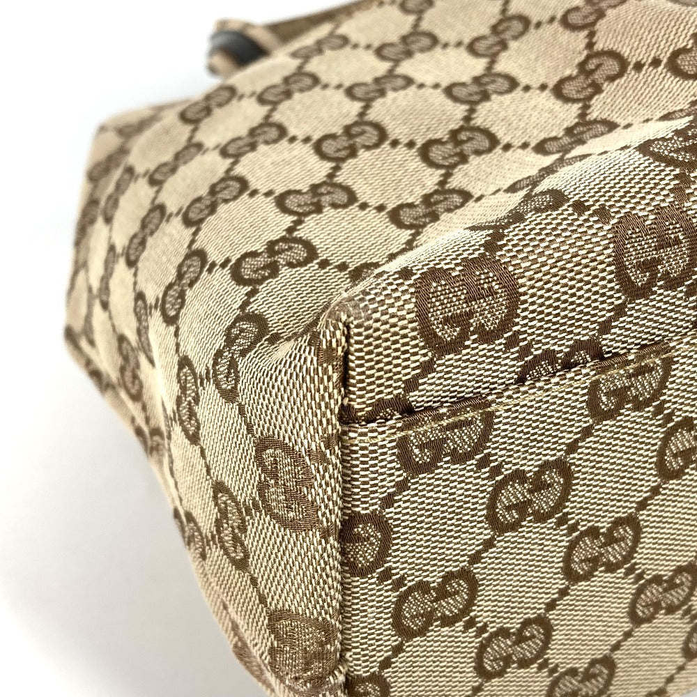 GUCCI 002・1080 GG Logo Bag Tote Bag Handbag GG Canvas/Leather Unisex Beige