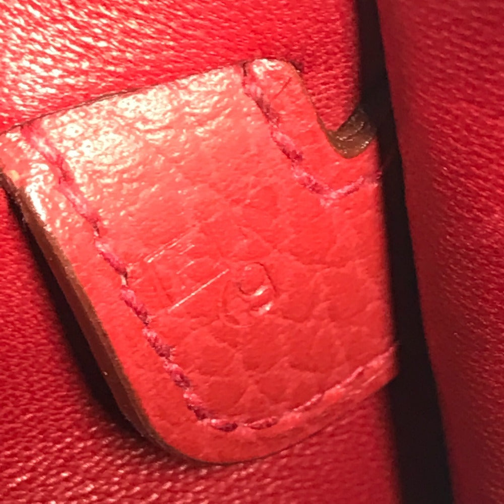 HERMES Hロゴ アメリー カバン ポシェット 斜め掛け フラップ ショルダーバッグ レザー ユニセックス レッド