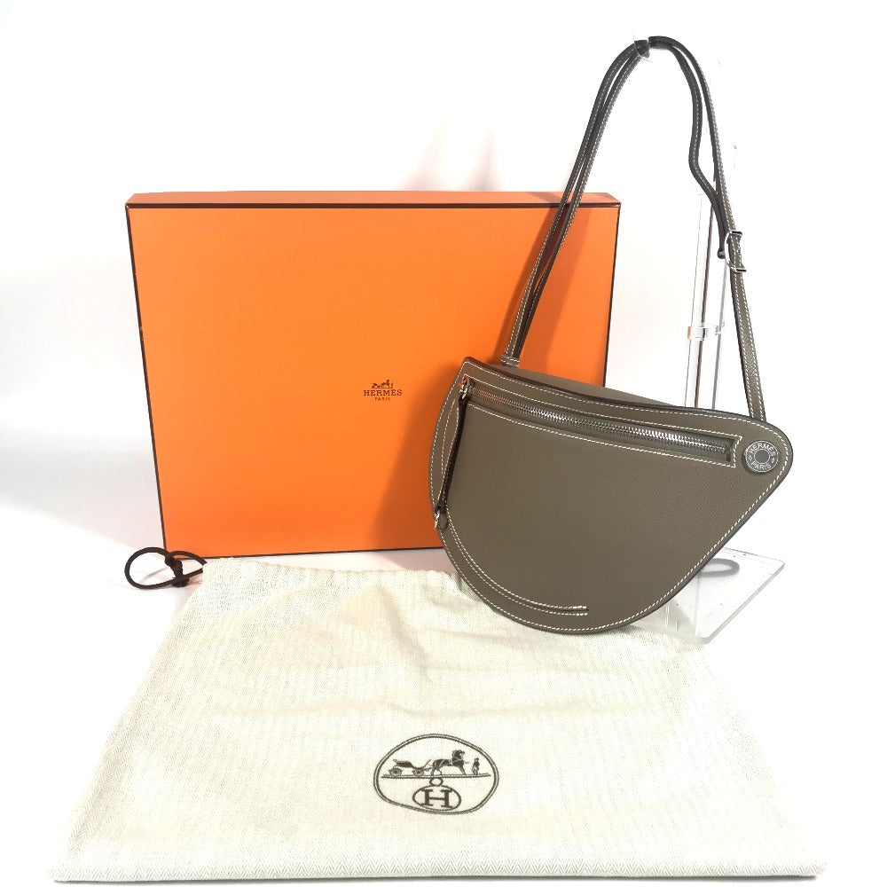 HERMES バッグ 《プティット・コース》 カバン 斜め掛け 肩掛け ショルダーバッグ エプソン ユニセックス エトゥープ グレー