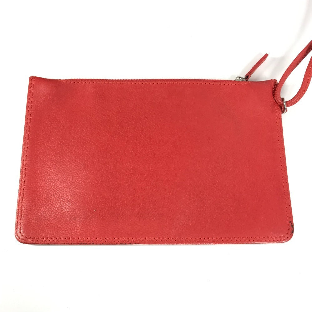 CHANEL Wチェーン チェーンバッグ ポーチ付き CC ココマーク ロゴ フラワー カバン トートバッグ 肩掛け ショルダーバッグ レザー レディース レッド