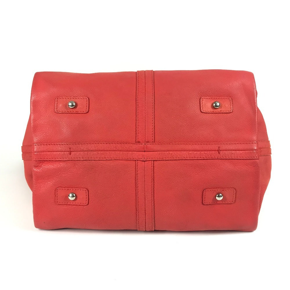 CHANEL Wチェーン チェーンバッグ ポーチ付き CC ココマーク ロゴ フラワー カバン トートバッグ 肩掛け ショルダーバッグ レザー レディース レッド