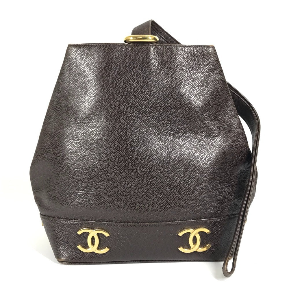 CHANEL ヴィンテージ CC ココマーク ロゴ カバン 肩掛け ワンショルダーバッグ ショルダーバッグ キャビアスキン レディース ブルー