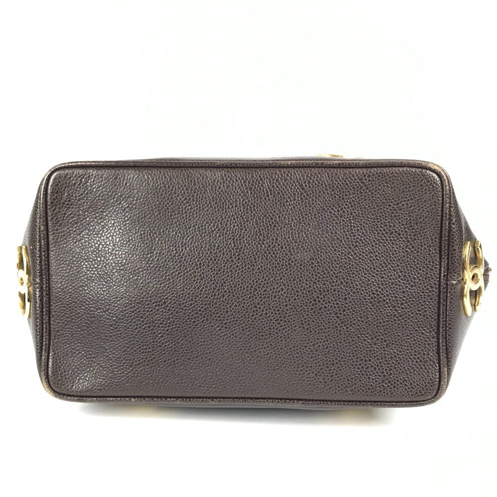 CHANEL ヴィンテージ CC ココマーク ロゴ カバン 肩掛け ワンショルダーバッグ ショルダーバッグ キャビアスキン レディース ブルー