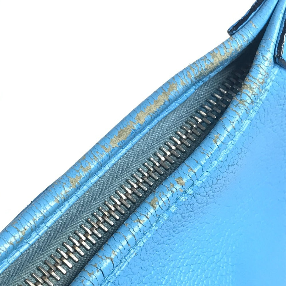 HERMES トリム31 トリム 31 カバン トートバッグ 肩掛け ショルダーバッグ レザー ユニセックス ブルー