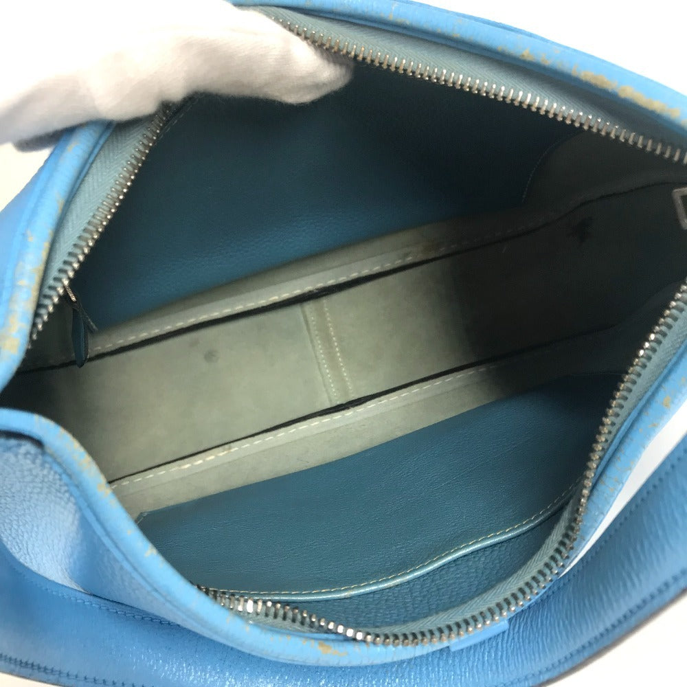 HERMES トリム31 トリム 31 カバン トートバッグ 肩掛け ショルダーバッグ レザー ユニセックス ブルー