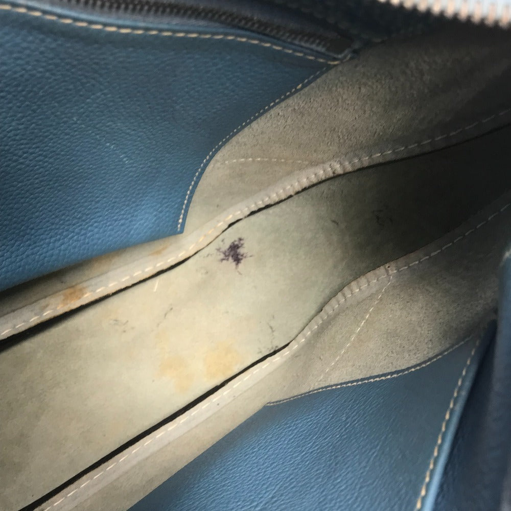 HERMES トリム31 トリム 31 カバン トートバッグ 肩掛け ショルダーバッグ レザー ユニセックス ブルー