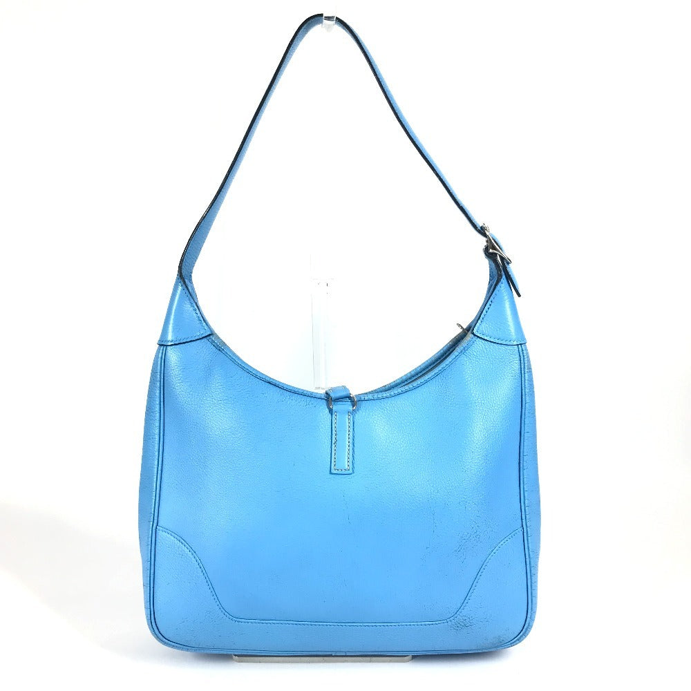 HERMES トリム31 トリム 31 カバン トートバッグ 肩掛け ショルダーバッグ レザー ユニセックス ブルー