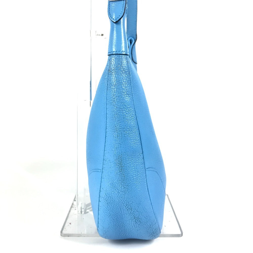 HERMES トリム31 トリム 31 カバン トートバッグ 肩掛け ショルダーバッグ レザー ユニセックス ブルー