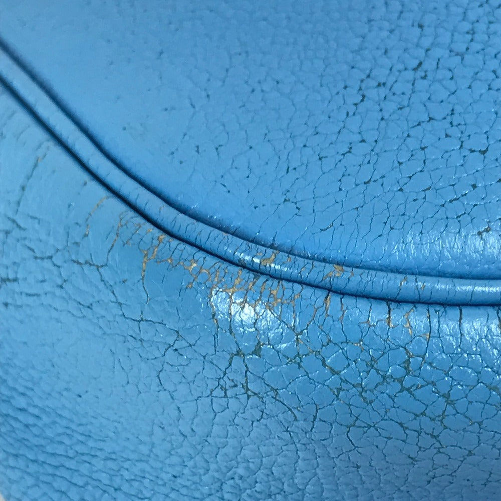 HERMES トリム31 トリム 31 カバン トートバッグ 肩掛け ショルダーバッグ レザー ユニセックス ブルー