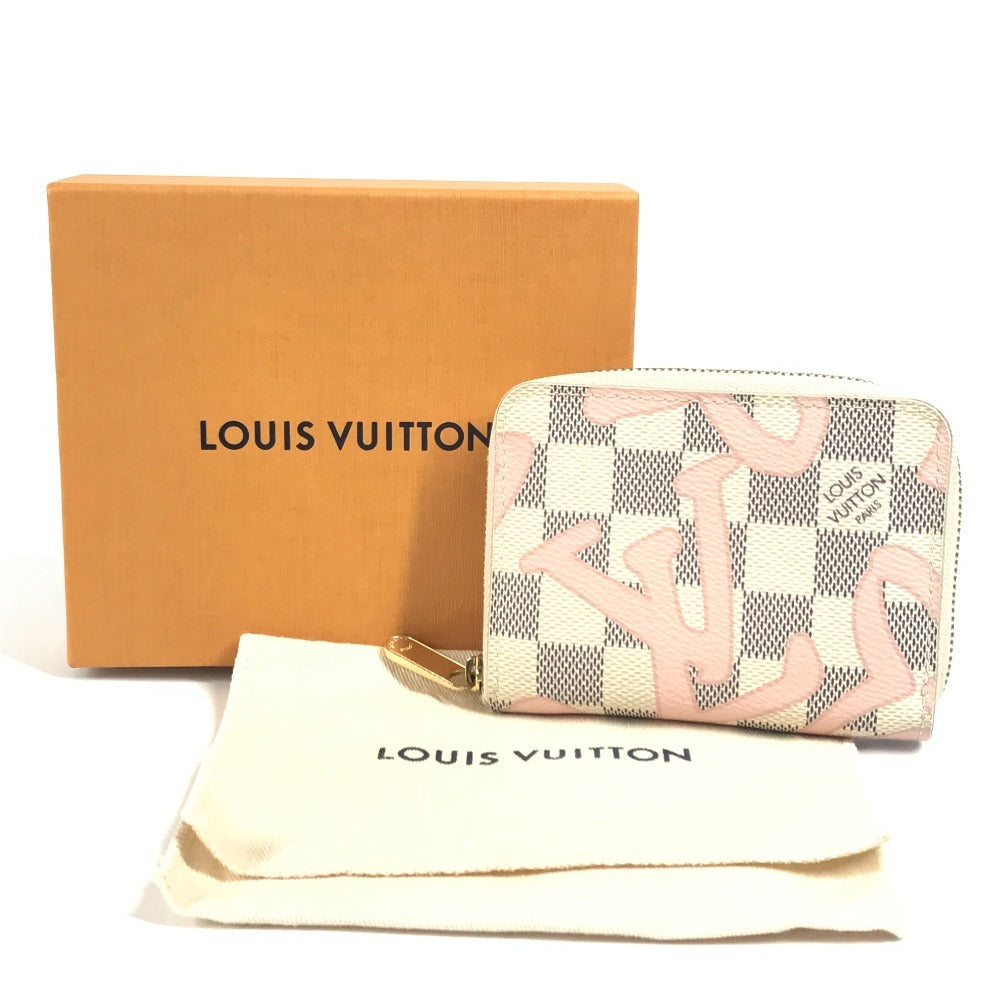 LOUIS VUITTON N60098 ダミエアズール タヒチ ジッピーコインパース 財布 小銭入れ ラウンドファスナー コインケース ダミエアズールキャンバス ユニセックス ホワイト