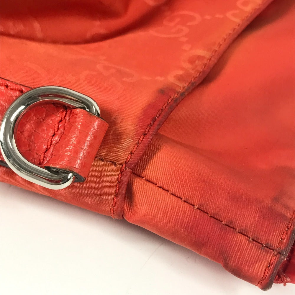 GUCCI 387067 GG ロゴ カバン トートバッグ ハンドバッグ 肩掛け ショルダーバッグ ナイロン ユニセックス オレンジ