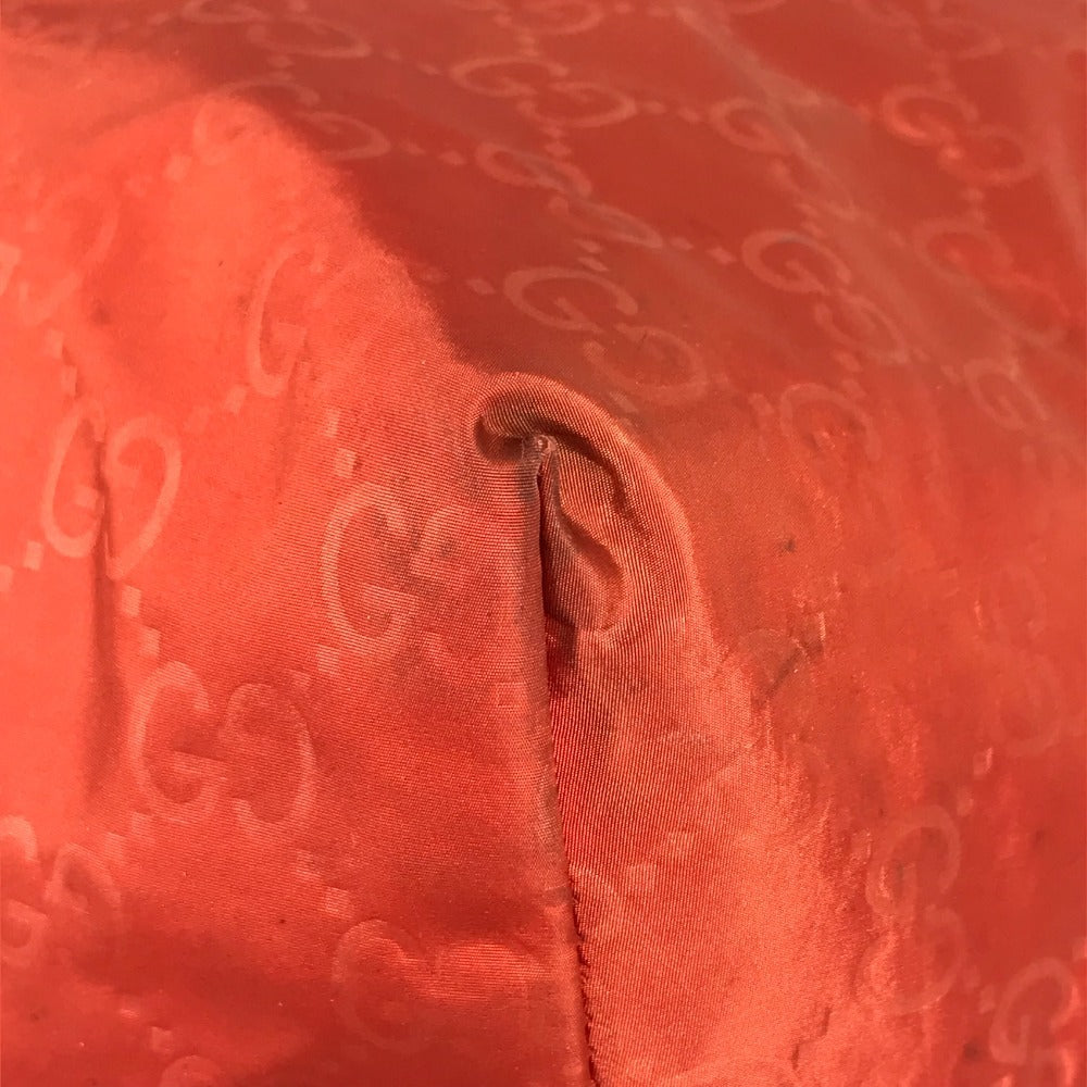 GUCCI 387067 GG ロゴ カバン トートバッグ ハンドバッグ 肩掛け ショルダーバッグ ナイロン ユニセックス オレンジ