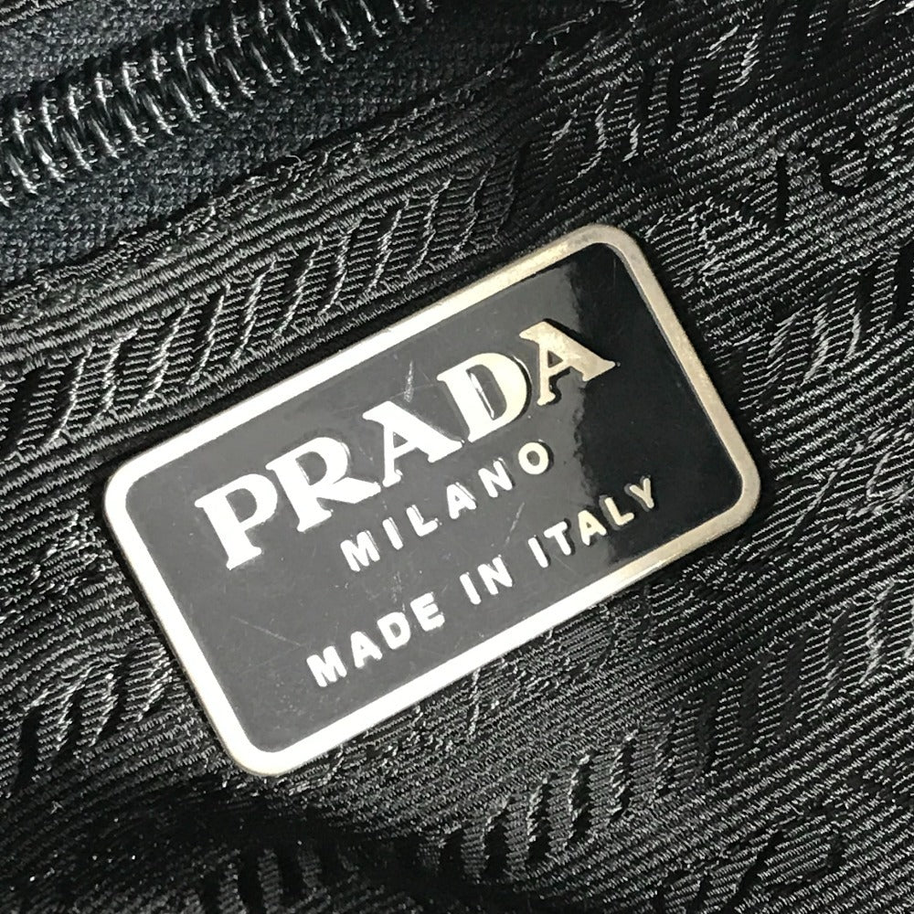 PRADA トライアングルロゴ 三角ロゴ プレート カバン バックパック リュックサック レザー/ナイロン ユニセックス ブラック