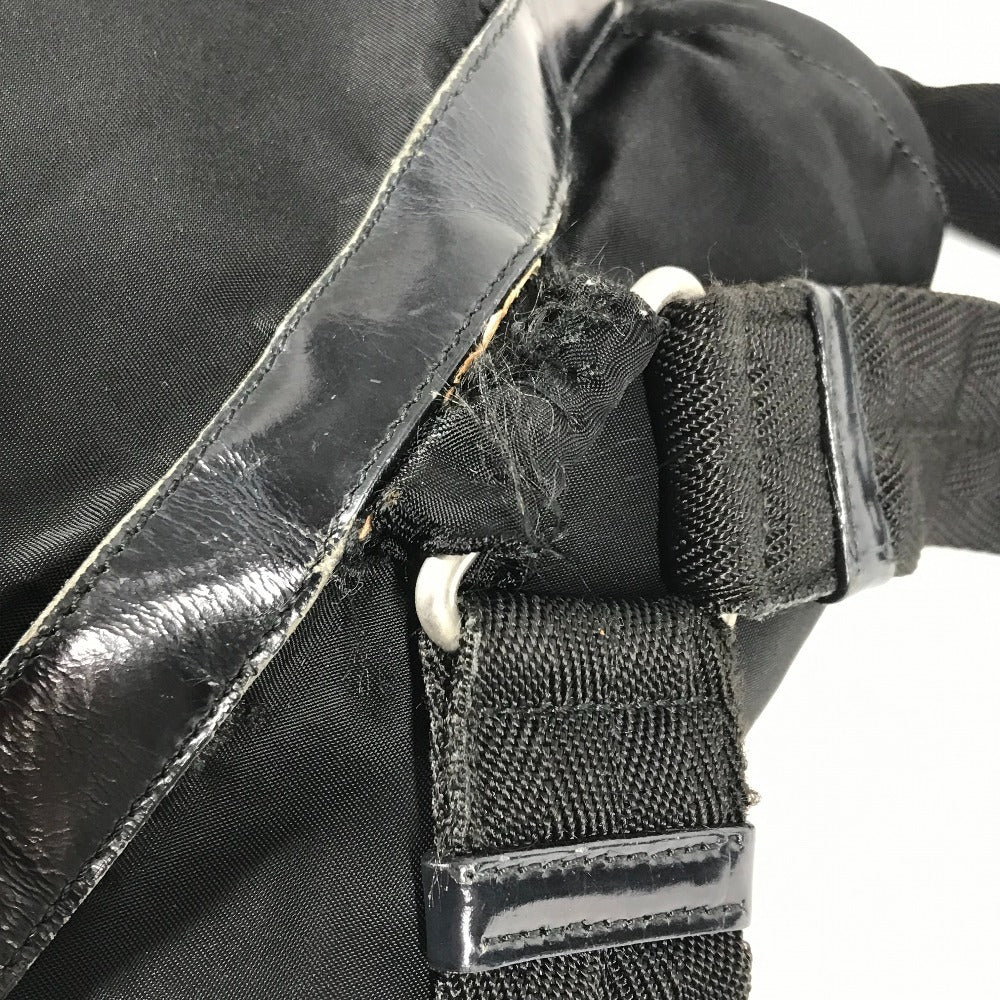 PRADA トライアングルロゴ 三角ロゴ プレート カバン バックパック リュックサック レザー/ナイロン ユニセックス ブラック
