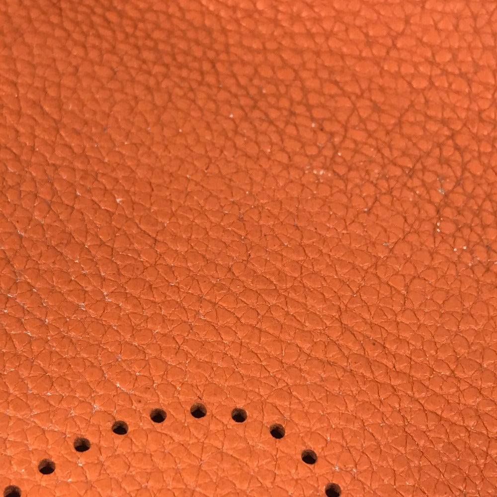 HERMES パンチングロゴ ヴィドポッシュ アクセサリートレイ トレー 雑貨 小物入れ トリヨンクレマンス ユニセックス オレンジ