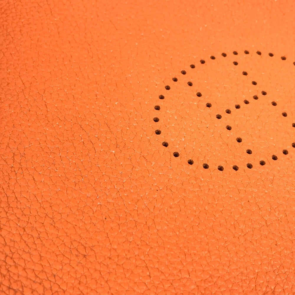 HERMES パンチングロゴ ヴィドポッシュ アクセサリートレイ トレー 雑貨 小物入れ トリヨンクレマンス ユニセックス オレンジ