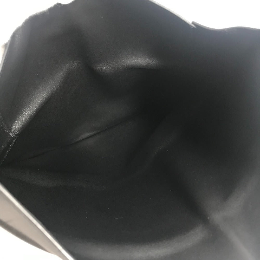 HERMES フラップ ポーチ プリプラ 2つ折り クラッチバッグ レザー ユニセックス ブラック