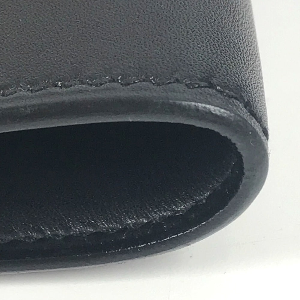 HERMES フラップ ポーチ プリプラ 2つ折り クラッチバッグ レザー ユニセックス ブラック