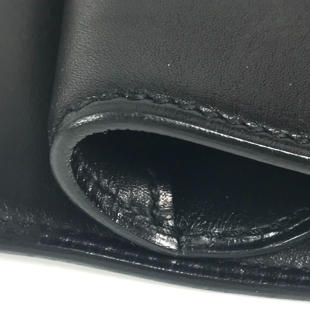 HERMES フラップ ポーチ プリプラ 2つ折り クラッチバッグ レザー ユニセックス ブラック