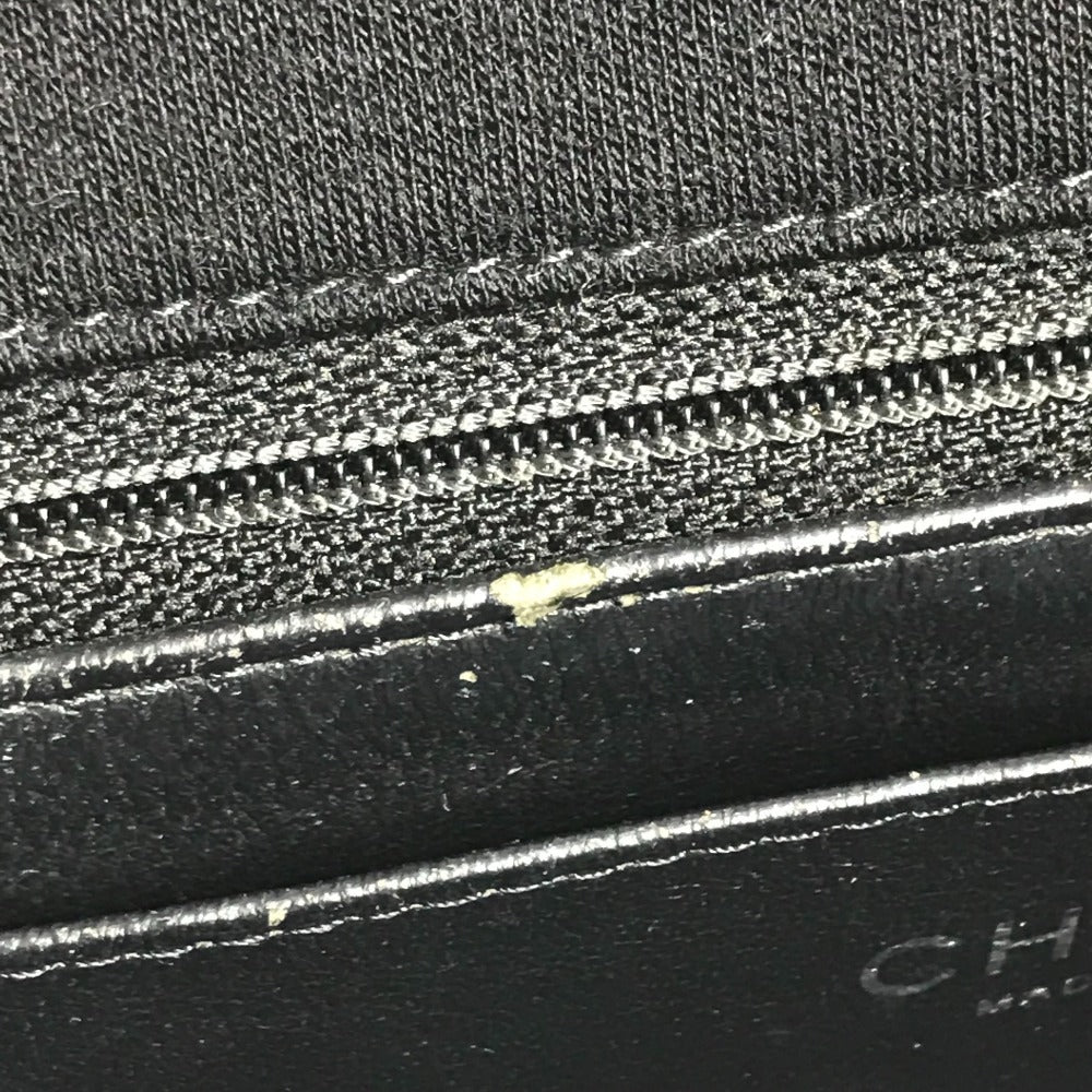 CHANEL キルティング マトラッセ CC ココマーク ロゴ ミニ カバン Wチェーン ポシェット フラップ 斜め掛け ショルダーバッグ コットン レディース ブラック