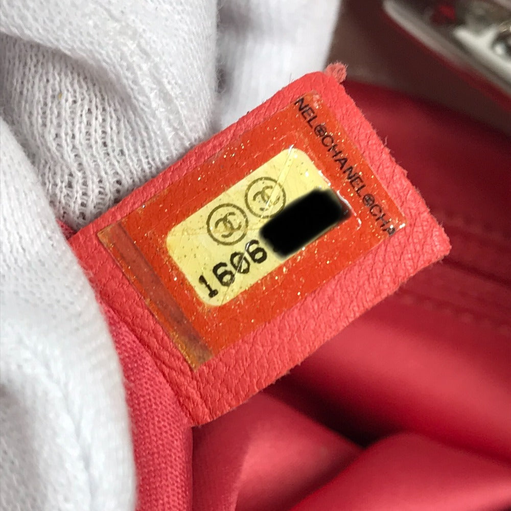 CHANEL キルティング マトラッセ CC ココマーク ロゴ フラップ カバン 肩掛け ハンドバッグ バイカラー ショルダーバッグ レザー レディース レッド