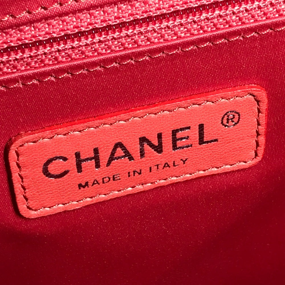 CHANEL リップスティック CC ココマーク ロゴ カバン Wチェーンショルダーバッグ 肩掛け トートバッグ ショルダーバッグ エナメル レディース ベージュ