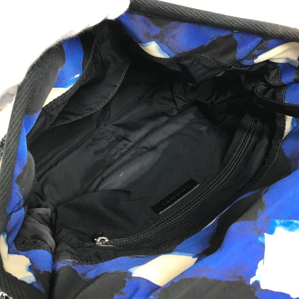 CHANEL エアライン チャーム付き CC ココマーク ロゴ 斜め掛け フラップ カバン メッセンジャーバッグ メッシュ ショルダーバッグ レザー/ナイロン ユニセックス ブルー