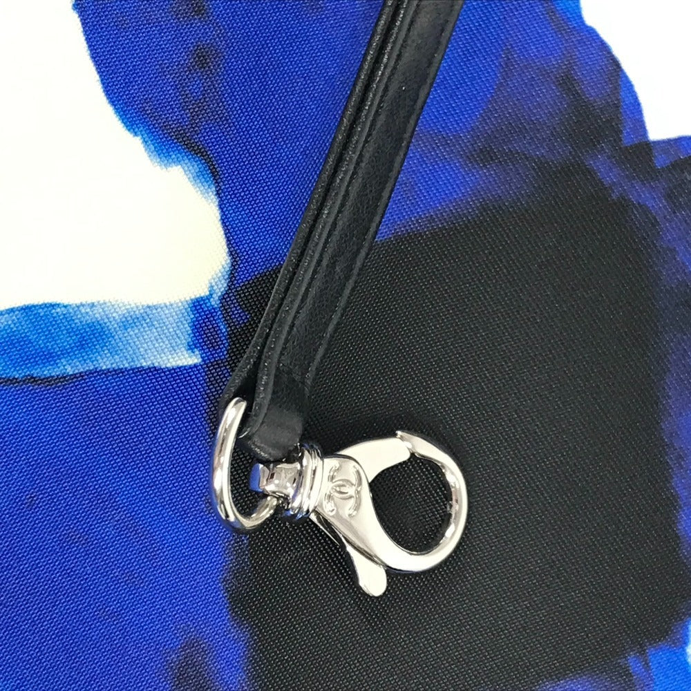 CHANEL エアライン チャーム付き CC ココマーク ロゴ 斜め掛け フラップ カバン メッセンジャーバッグ メッシュ ショルダーバッグ レザー/ナイロン ユニセックス ブルー