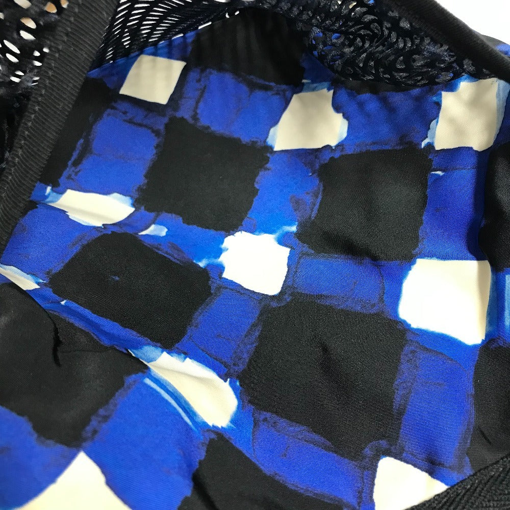 CHANEL エアライン チャーム付き CC ココマーク ロゴ 斜め掛け フラップ カバン メッセンジャーバッグ メッシュ ショルダーバッグ レザー/ナイロン ユニセックス ブルー