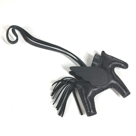 HERMES 馬 ロデオ ペガサスPM ロデオペガサス PM バッグチャーム ソーブラック チャーム アニョーミロ ユニセックス ブラック