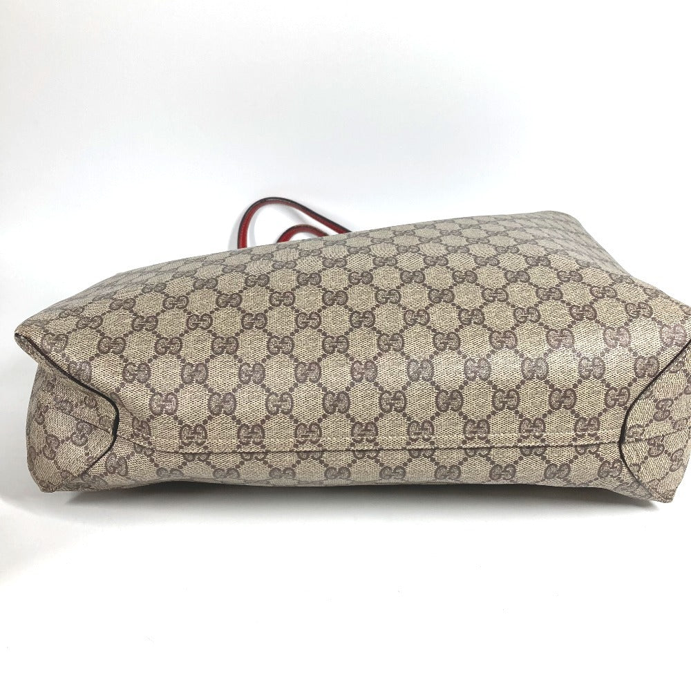 GUCCI GGスプリーム リバーシブル GG ロゴ カバン 肩掛け トートバッグ ショルダーバッグ GGスプリームキャンバス ユニセックス ベージュ