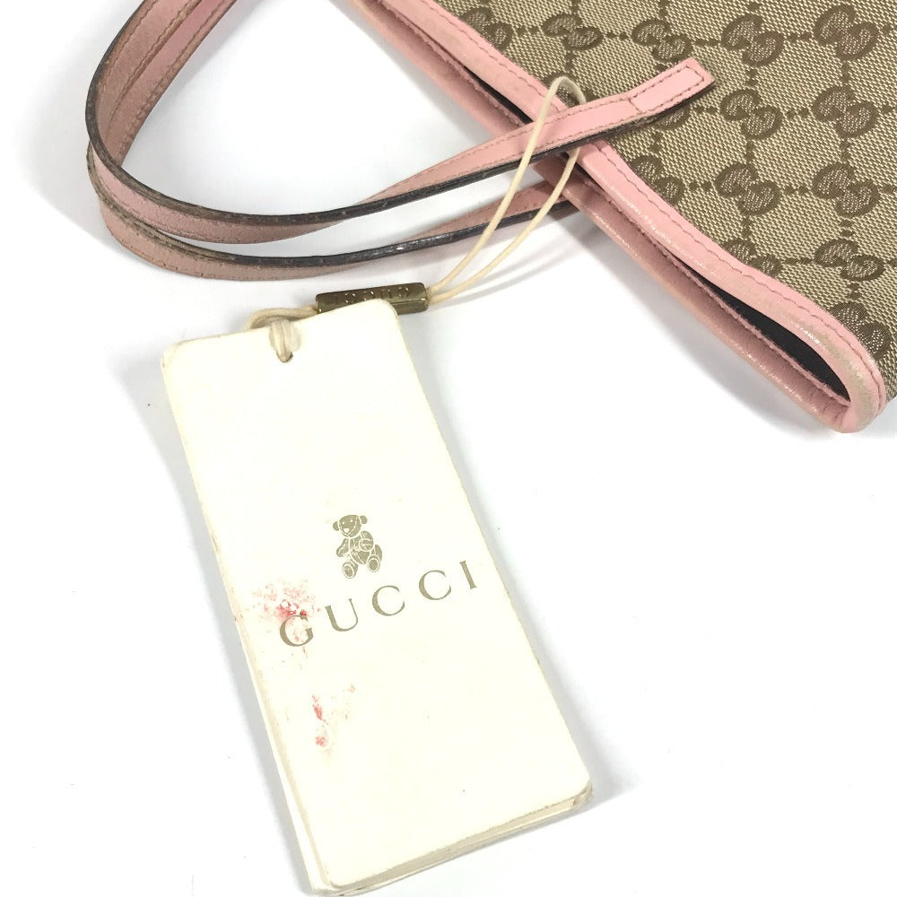 GUCCI 271101 GG パパガッロ オウム チャーム付き トートバッグ ハンドバッグ GGキャンバス/レザー キッズ ピンク
