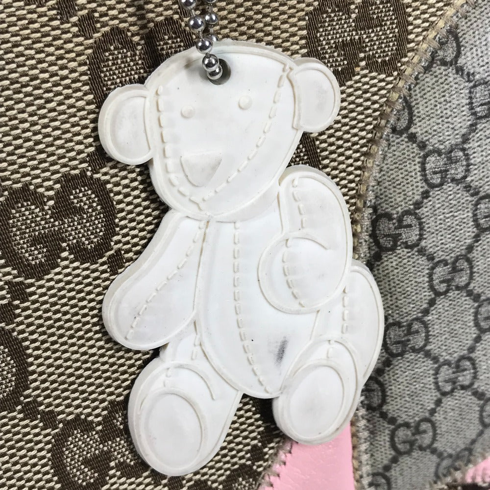 GUCCI 271101 GG パパガッロ オウム チャーム付き トートバッグ ハンドバッグ GGキャンバス/レザー キッズ ピンク