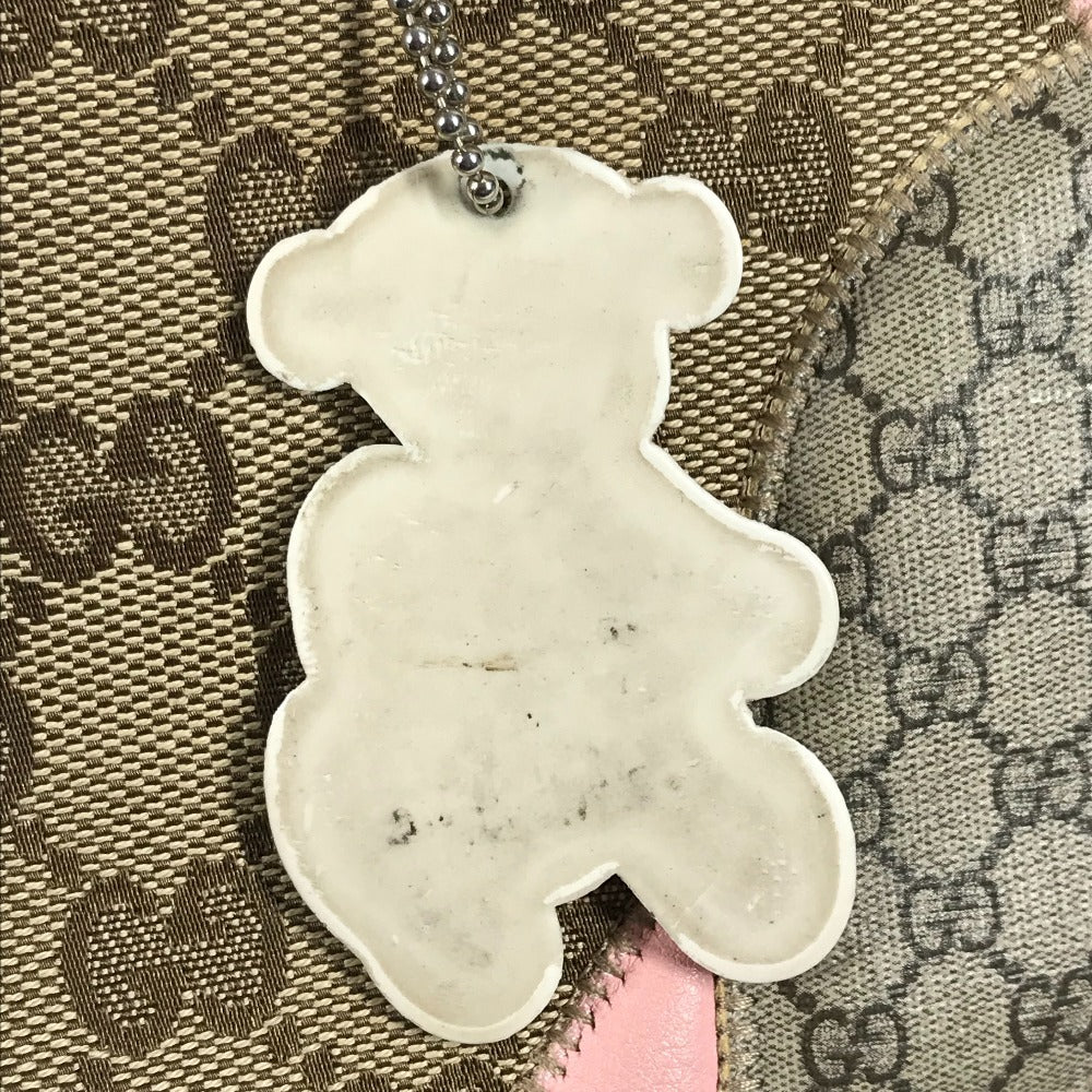 GUCCI 271101 GG パパガッロ オウム チャーム付き トートバッグ ハンドバッグ GGキャンバス/レザー キッズ ピンク