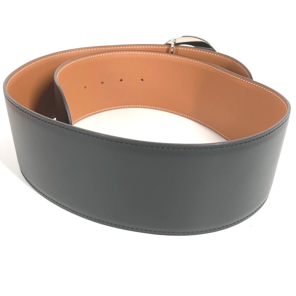 HERMES 太ベルト アクセサリー バックルベルト ベルト レザー レディース ブラック