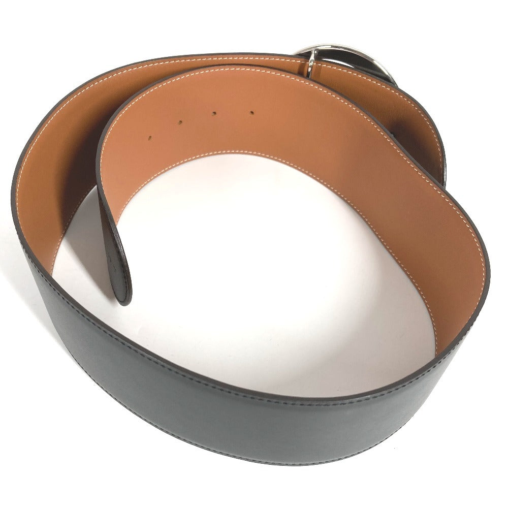 HERMES 太ベルト アクセサリー バックルベルト ベルト レザー レディース ブラック