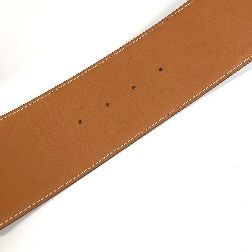 HERMES 太ベルト アクセサリー バックルベルト ベルト レザー レディース ブラック