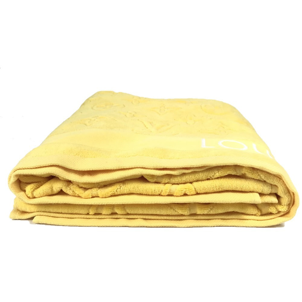 LOUIS VUITTON M78458 モノグラム ビーチタオル・LV バケーション バスタオル インテリア ひざかけ ブランケット タオル コットン ユニセックス イエロー