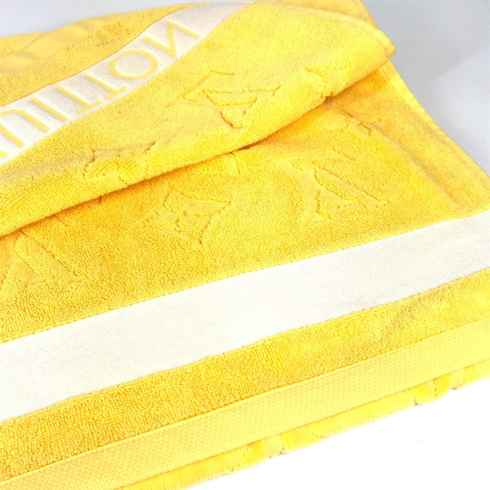 LOUIS VUITTON M78458 モノグラム ビーチタオル・LV バケーション バスタオル インテリア ひざかけ ブランケット タオル コットン ユニセックス イエロー