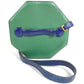 HERMES ヴィンテージ バンドネオン 2WAYバッグ ハンドバッグ クラッチバッグ 斜め掛け ポシェット バイカラー ショルダーバッグ レザー ユニセックス グリーン×ブルー